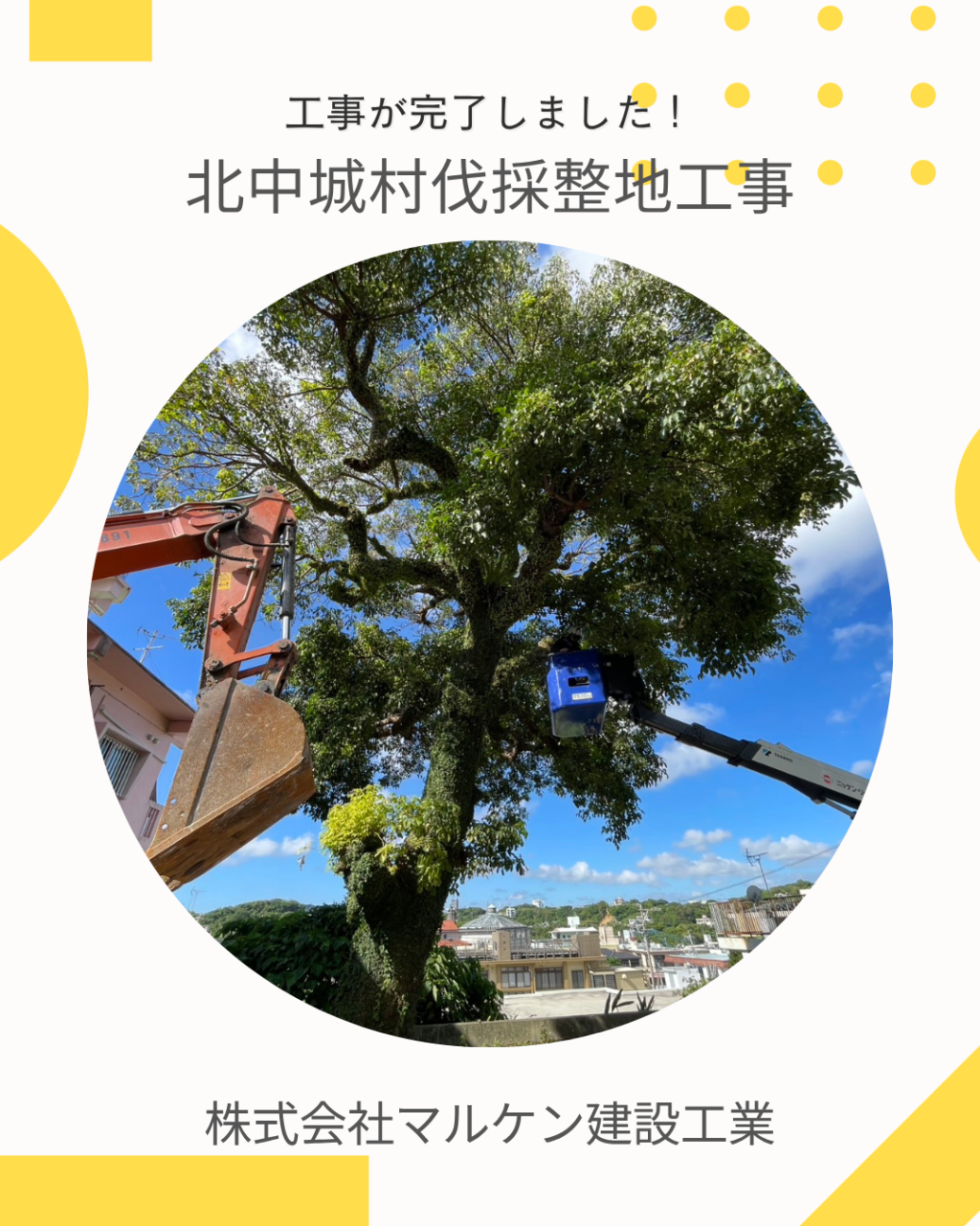【北中城村伐採整地工事】沖縄 解体工事 (株)マルケン建設工業